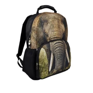 Mochila con diseño de elefante en 3D para la escuela y la universidad,Mochila escolar universitaria