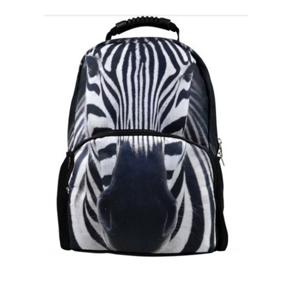 3d zebra print animal backpack college school rucksack bags