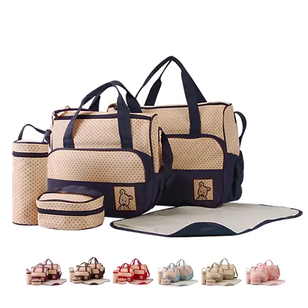 5pcs set baby diaper mummy bags