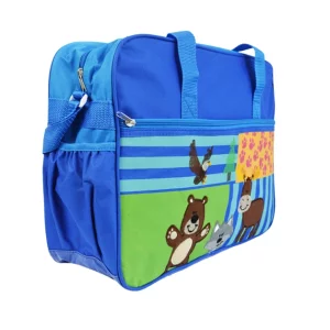 Wickeltasche mit Tier-Stickerei und Bärenmotiv