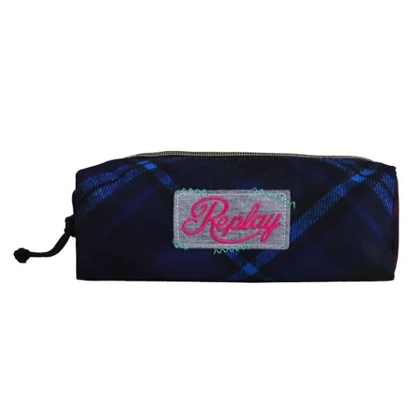 colorful plaid pencil cases