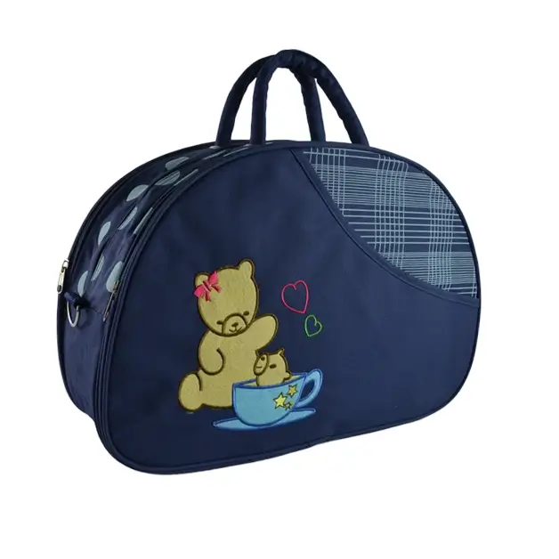 cute cartoon embroidery 207# semicircle diaper bags