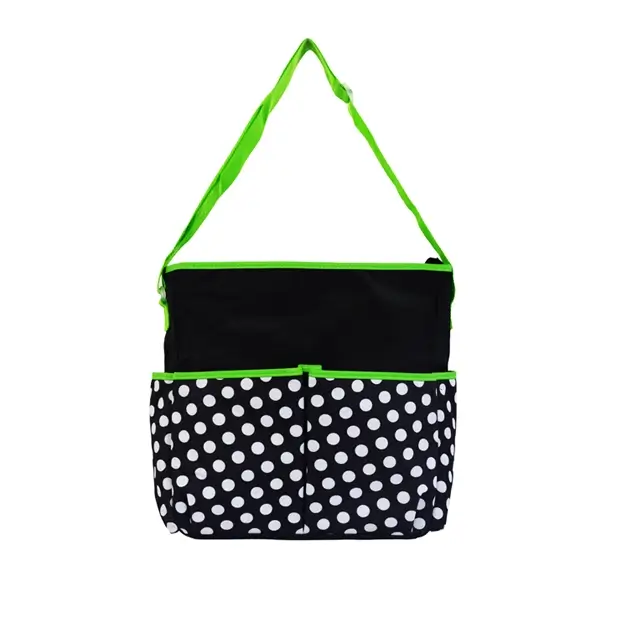 duo essential shoulder dot print diaper bags