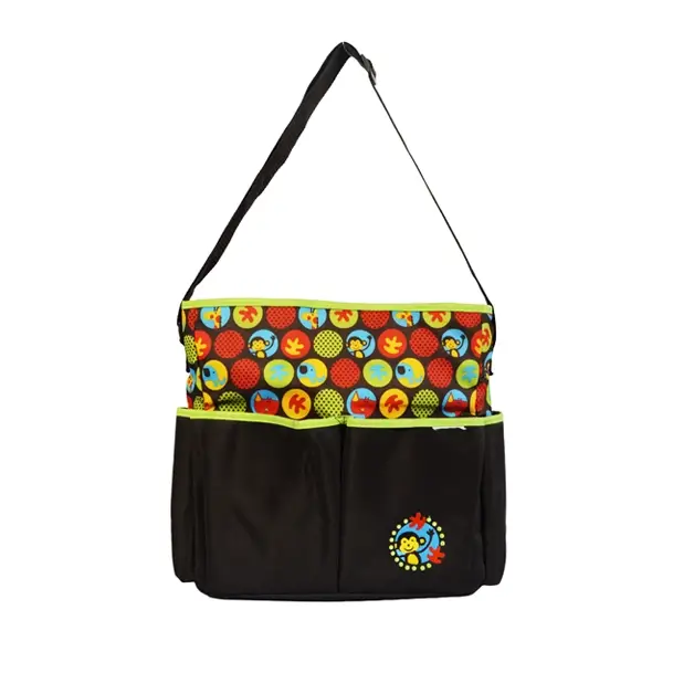 duo essential shoulder monkey print diaper bags