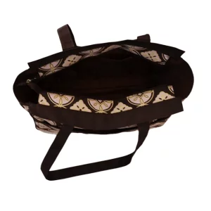 full print microfiber tote diaper bag