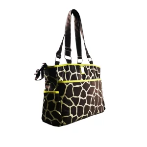 giraffe print tote diaper bags
