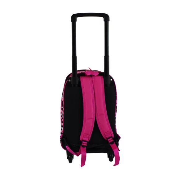heart print school girl trolley school backpacks