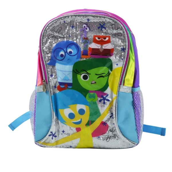 Inside out cartoon character school bags para meninas