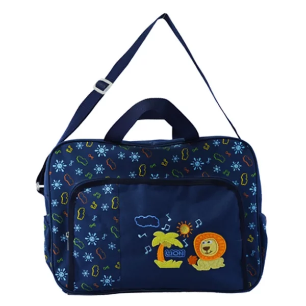 lion embroidery waterproof baby diaper bags
