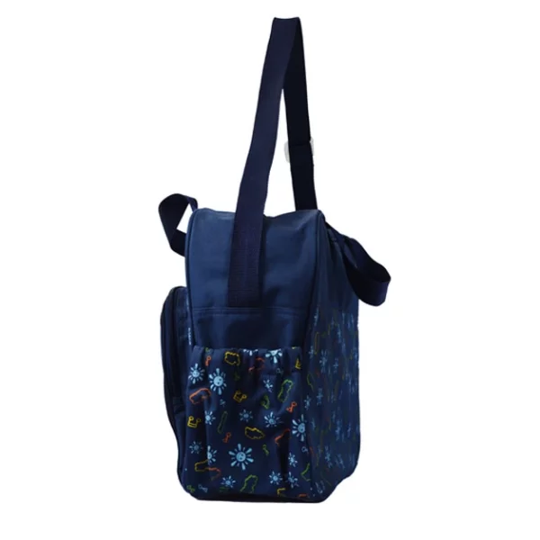 lion embroidery waterproof baby diaper bags side
