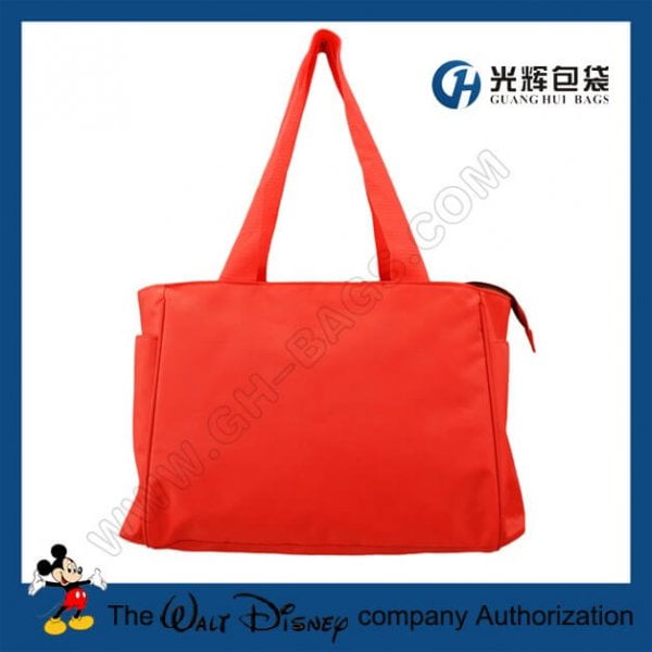 Microfiber tote diaper bags,red compact tote diaper bags,tote diaper bags