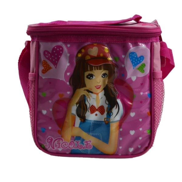 Bolsas de almuerzo de rosa estudiante de estudiante