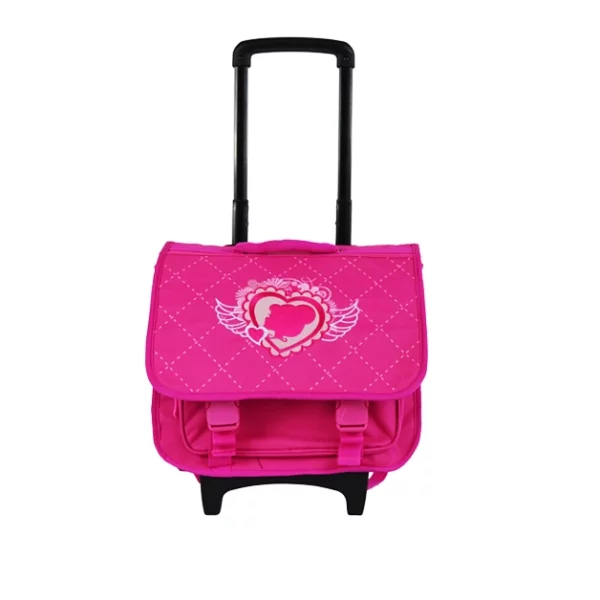 pink angel girl trolley school bags