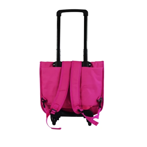 pink angel girl trolley school bags