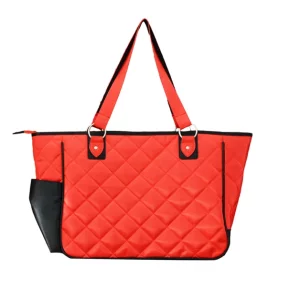 polyester satin red tote diaper bags