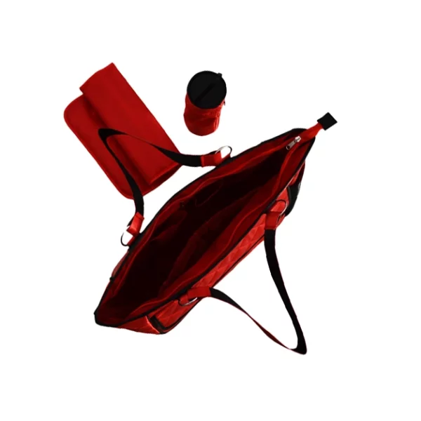 polyester satin red tote diaper bags