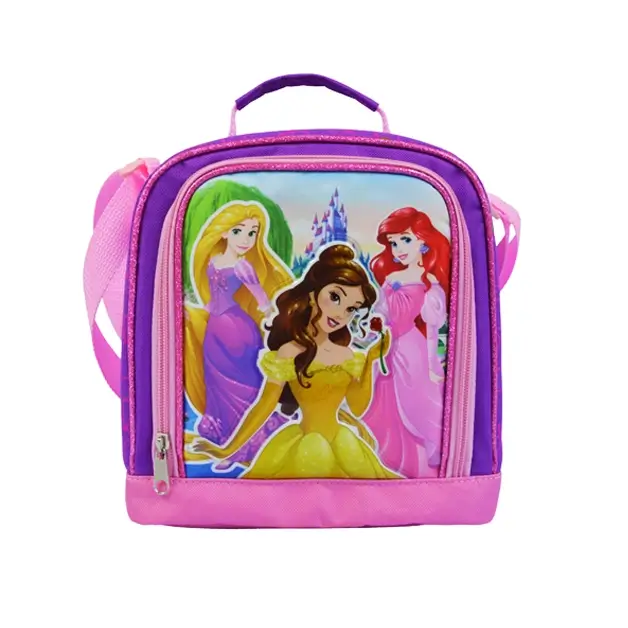 princess kids school lunch bags