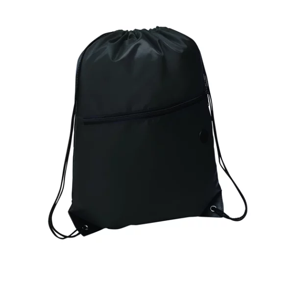 promotional drawstring bags with zipper pockets