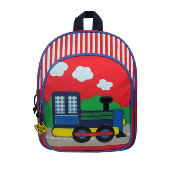 Mochilas para niños pequeños de camiones de tren rojo