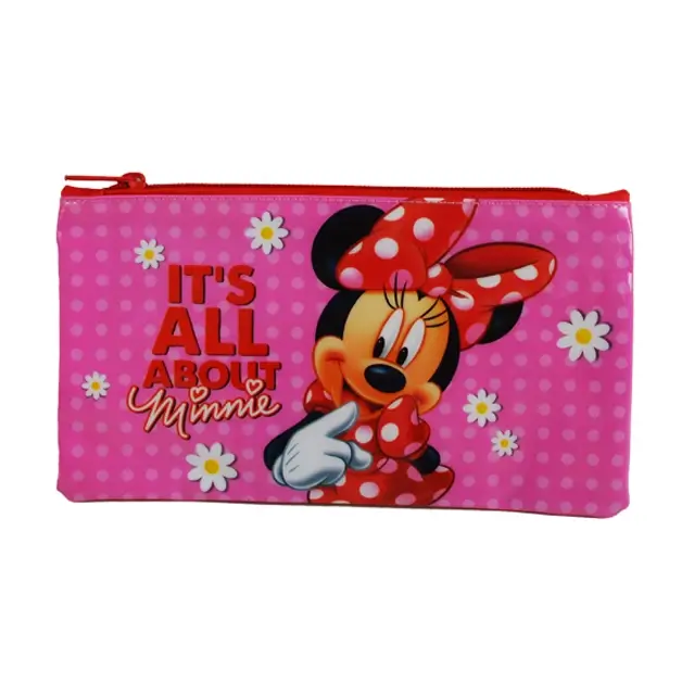 red flat pencil bags for girls