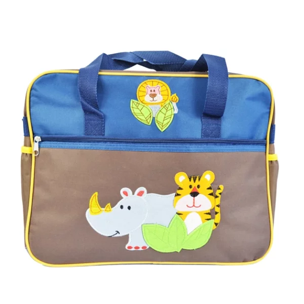 tiger rhinoceros embroidery animal diaper bags
