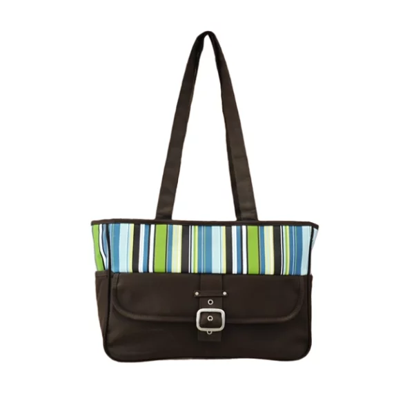 vertical stripe print tote diaper bags