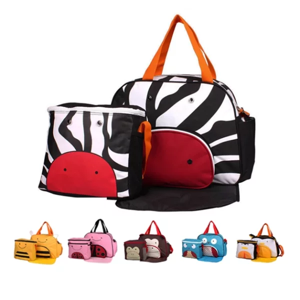 zebra 3pcs set microfiber animal cloth baby diaper mommy bag