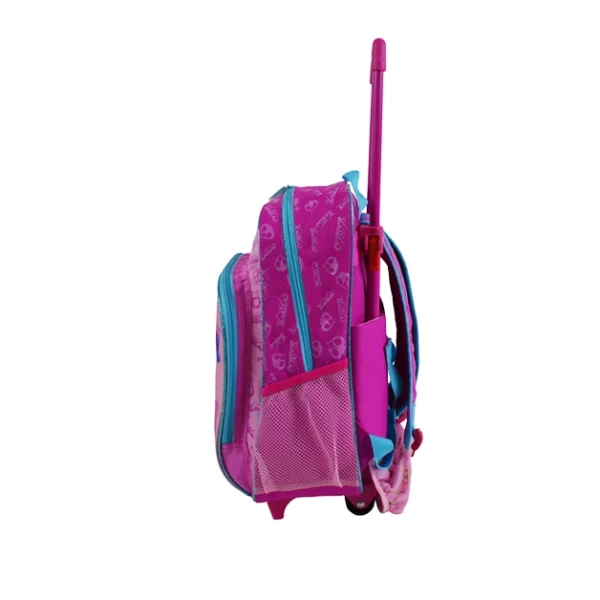 pink children school bags with wheels