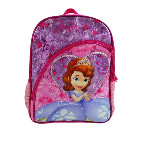 sofia glitter pvc print school bags