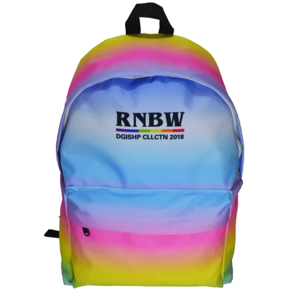 Sacos de mochila de sublimação personalizados da mochila do arco-íris