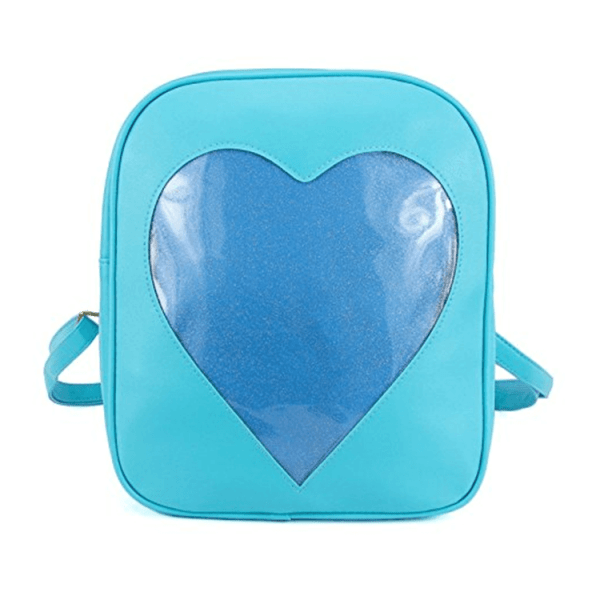 Blue Clear candy bag packs transparent windows backpacks