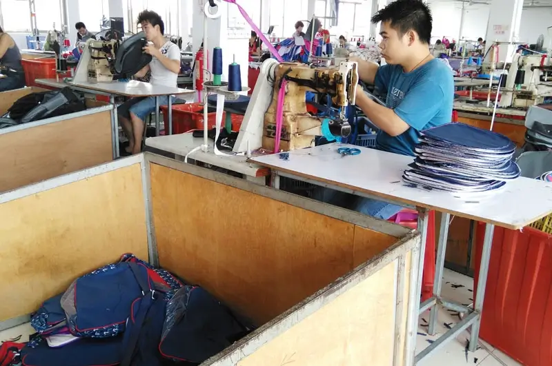 china bags sewing workshop