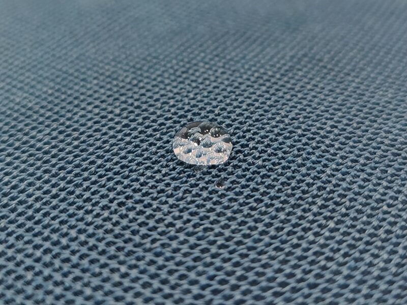 water beading on polyester vs absorption on nylon