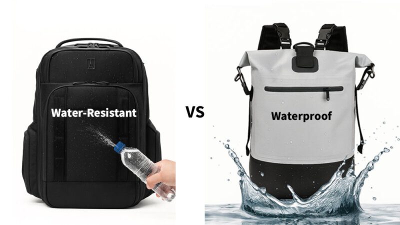 water resistant backpack vs waterproof backpack